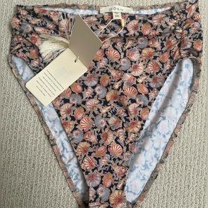 NWT DOEN Sea high waist bikini bottom XS